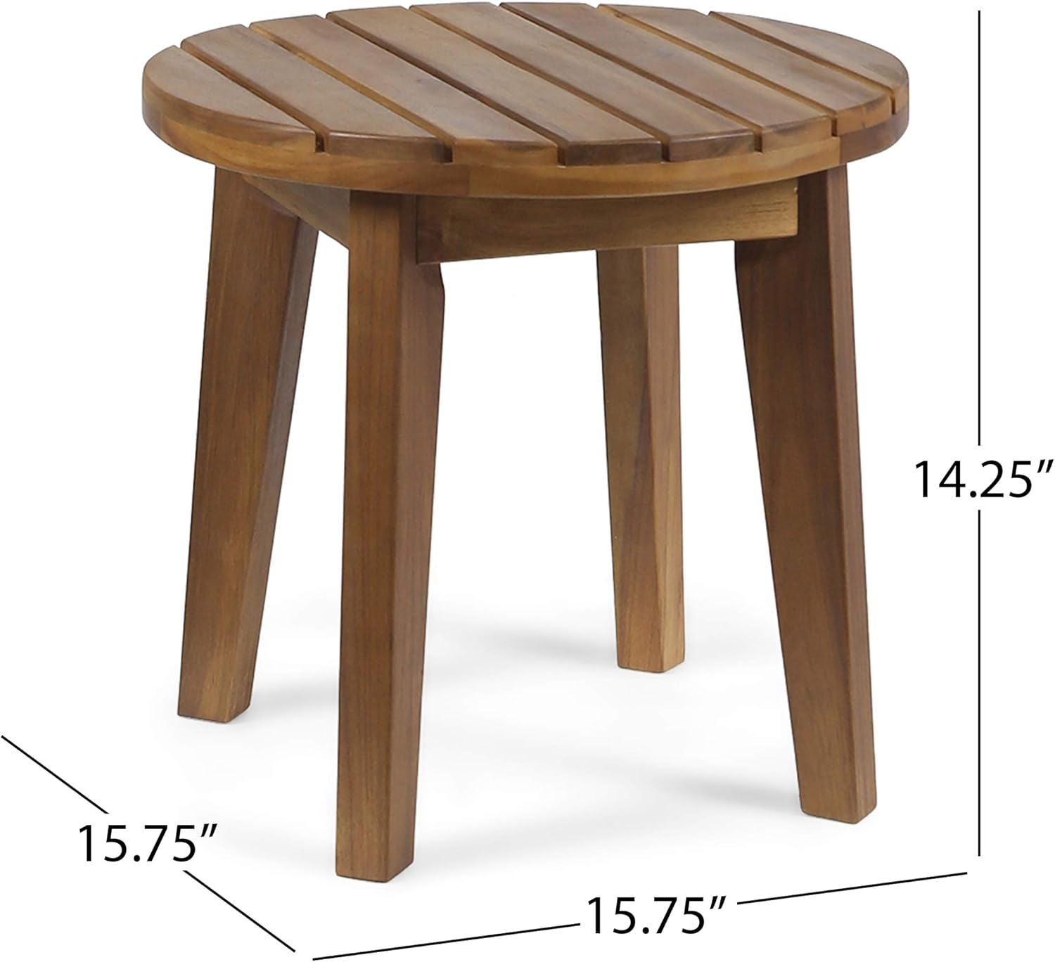 Christopher Knight Home Parker Outdoor 16" Acacia Wood Side Table, Teak Finish : Patio, Lawn & Garden