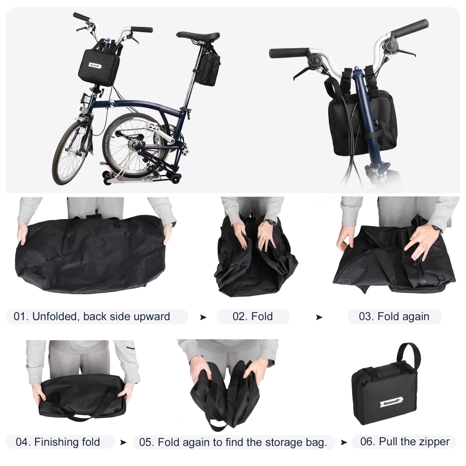BAIGIO Borsa per Bicicletta Pieghevole da 20 Pollici Impermeabile Sacchetto di Trasporto della Bici Pieghevole Borsone da Viaggio per Ciclismo Viaggio Treno Aereo