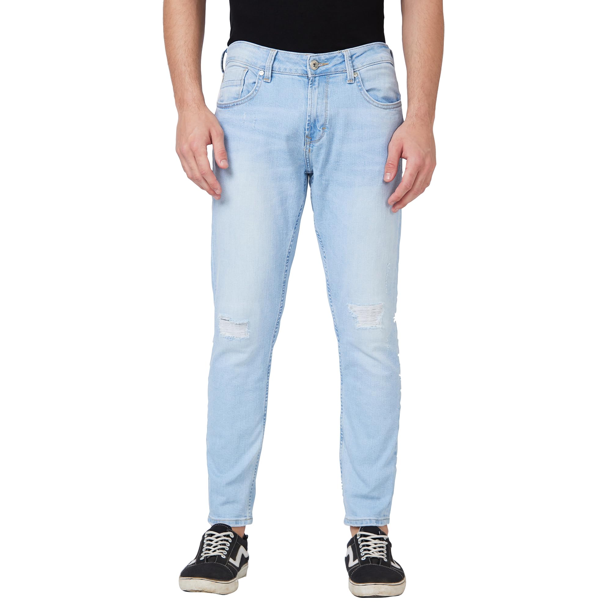 spykar Mid Rise Slim Fit Blue Jeans for Men-picture-10