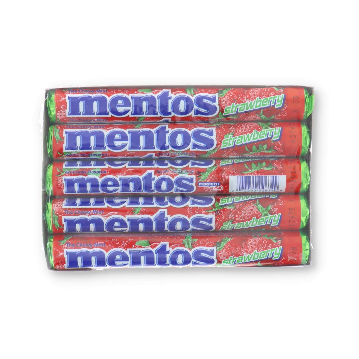 Mentos, Roll Chewy Strawberry, Count 15 (1.32 oz) - Mints / Grab Varieties & Flavors