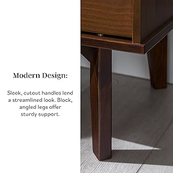 Amazon.com: Walker Edison Mid Century Modern Grooved Handle