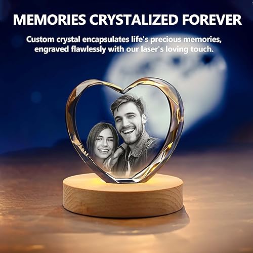 Miniatura 5 de Marcos de fotos de cristal, regalos de cumpleaños para mujeres, hombres, mamá, papá, aniversario, boda, conmemorativo, regalos personalizados para