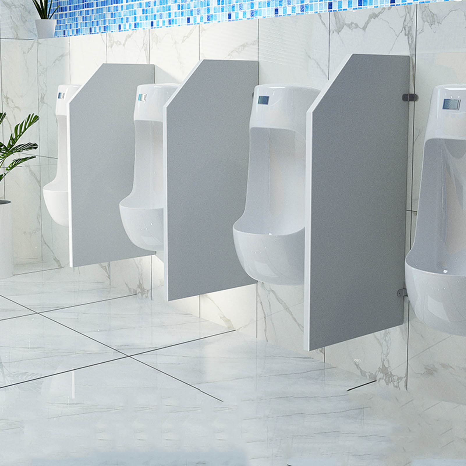 GTHTUHFD Urinal Divider Partition - Bathroom Privacy Screen, Waterproof Pvc Baffle For Schools, Shopping Malls, And Restroom Protection,3pcs