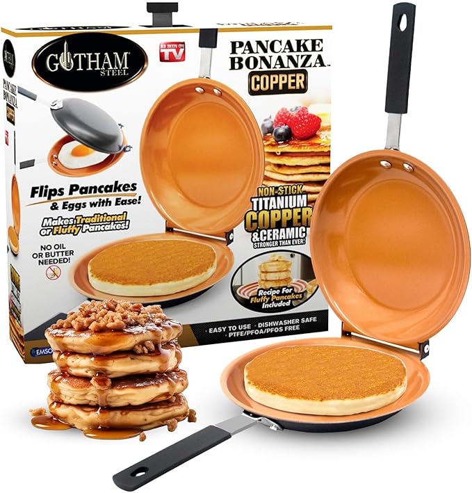 Gotham Steel Double Sided Pan, The Perfect Pancake Maker Nonstick