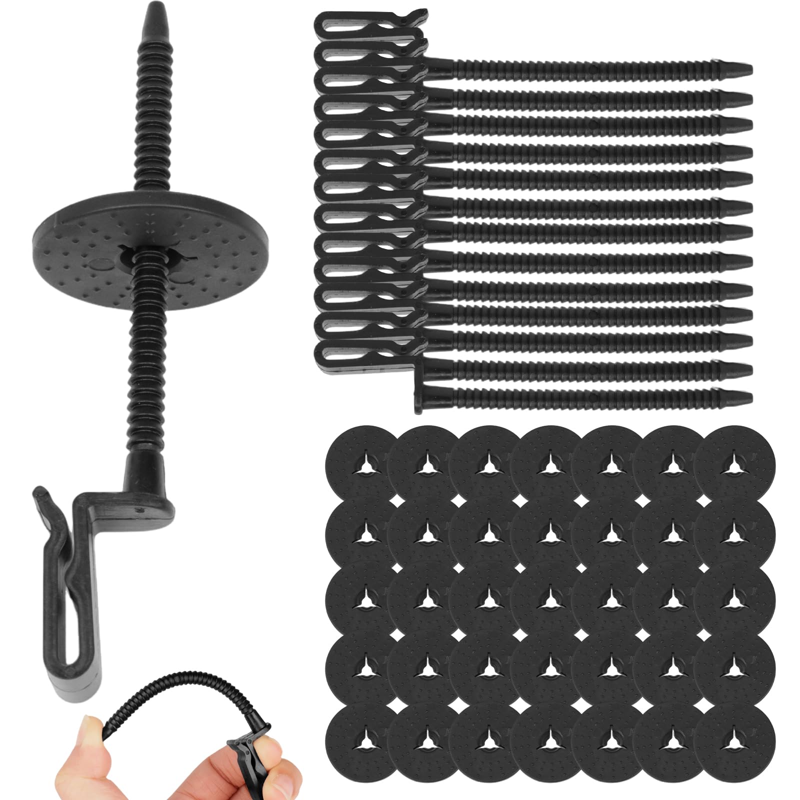 100Pcs 35mm Nylon Fasteners Clips for Solar Panel Bird Guard,Critter Guard Clips for Attaching Wire Mesh to Solar Panels,Solar Guard Clips, Solar Panel Clips for Squirrel Proof Bird Fence