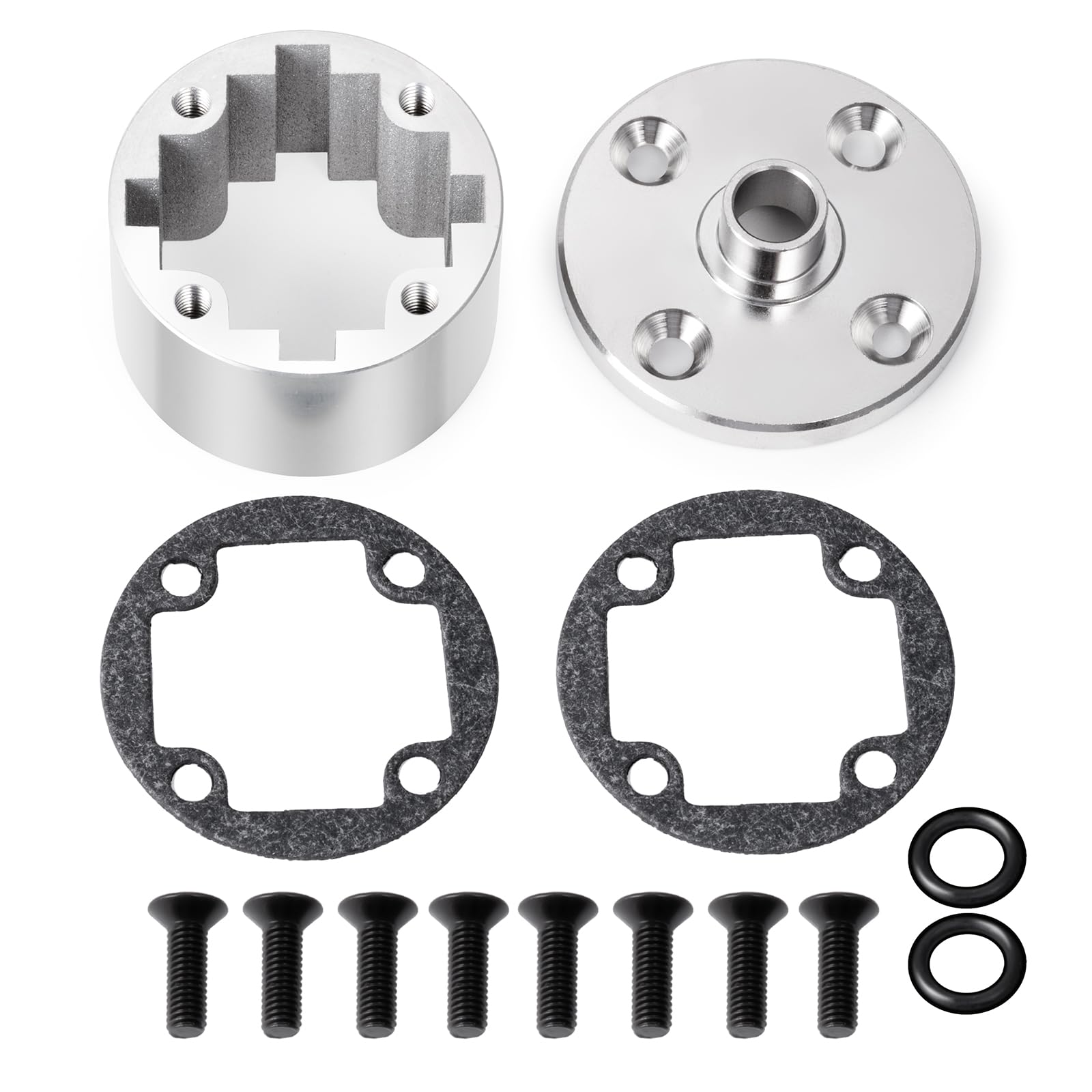 RCLIONS Stainless Steel Differential Case Diff Housing for 1/8th ARRMA KRATON 6S BLX EXB 1/7 Mojave Monster RC Car Upgrade Parts