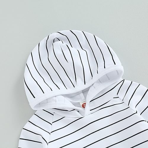 Miniatura 4 de Mubineo Ropa de bebé niño con capucha de otoño conjuntos de manga larga con capucha y pantalones para niños pequeños