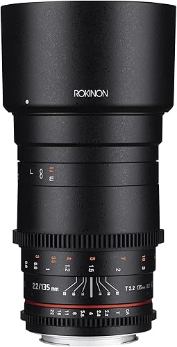 Rokinon Cine DS 5.315 in T2.2 ED UMC Teleobjetivo Cine lente para cámaras réflex digitales Canon EF