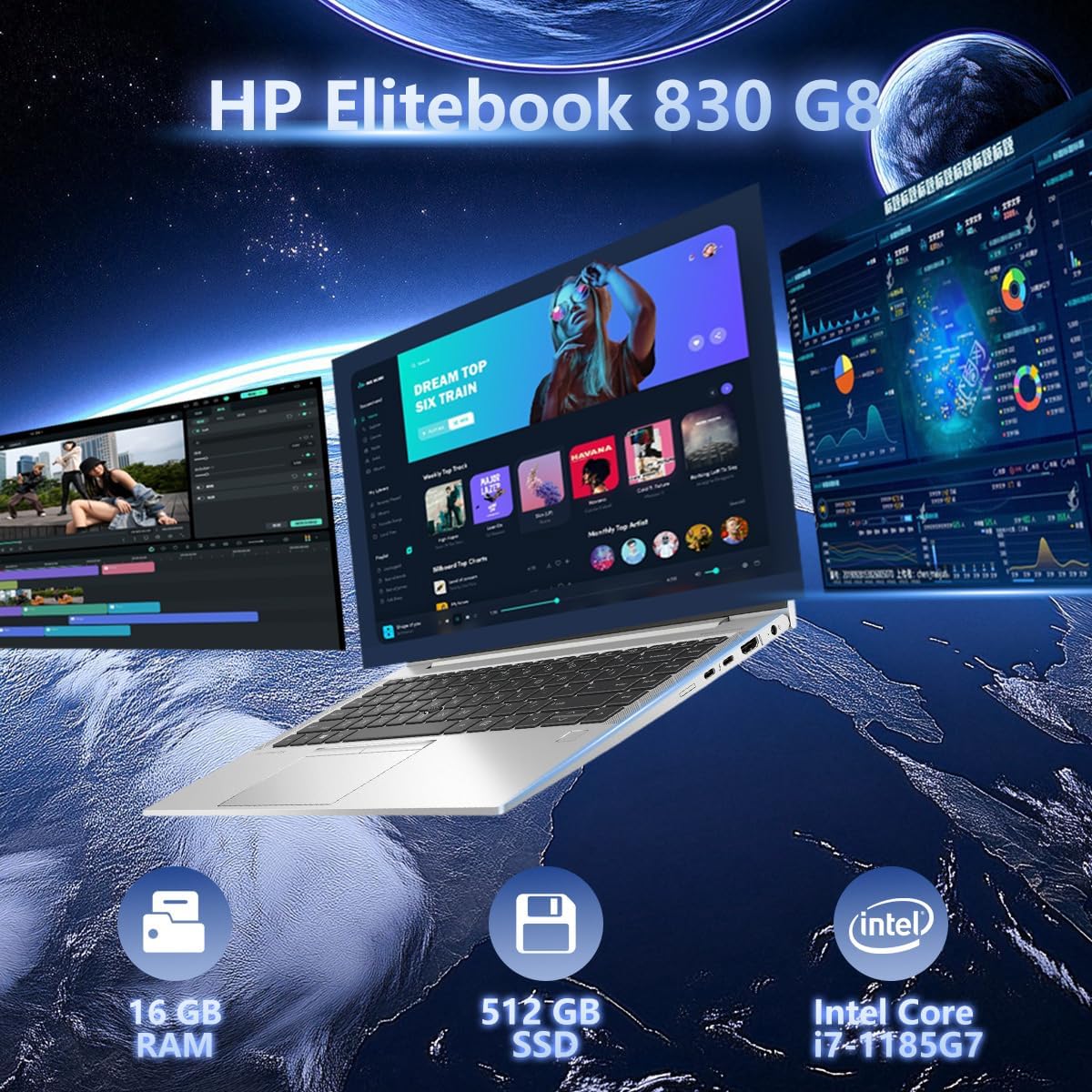 HP Elitebook 830 G8 Touchscreen Business Laptop, 13,3 Zoll FHD