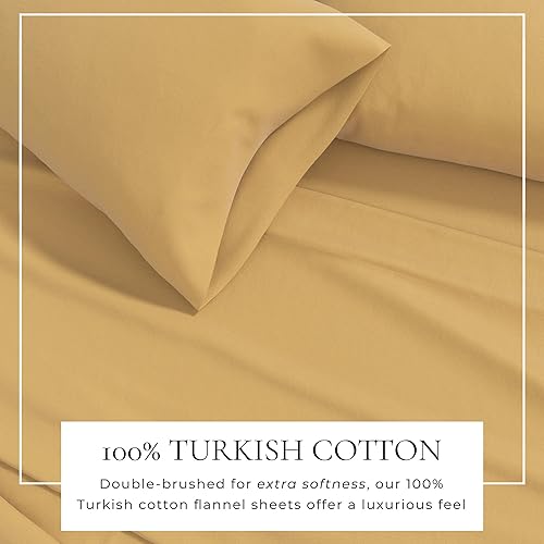 Miniatura 2 de Great Bay Home - Juego de sábanas de franela, tamaño matrimonial, 100% algodón turco, de doble cepillado, de invierno, ultrasuaves, acogedoras
