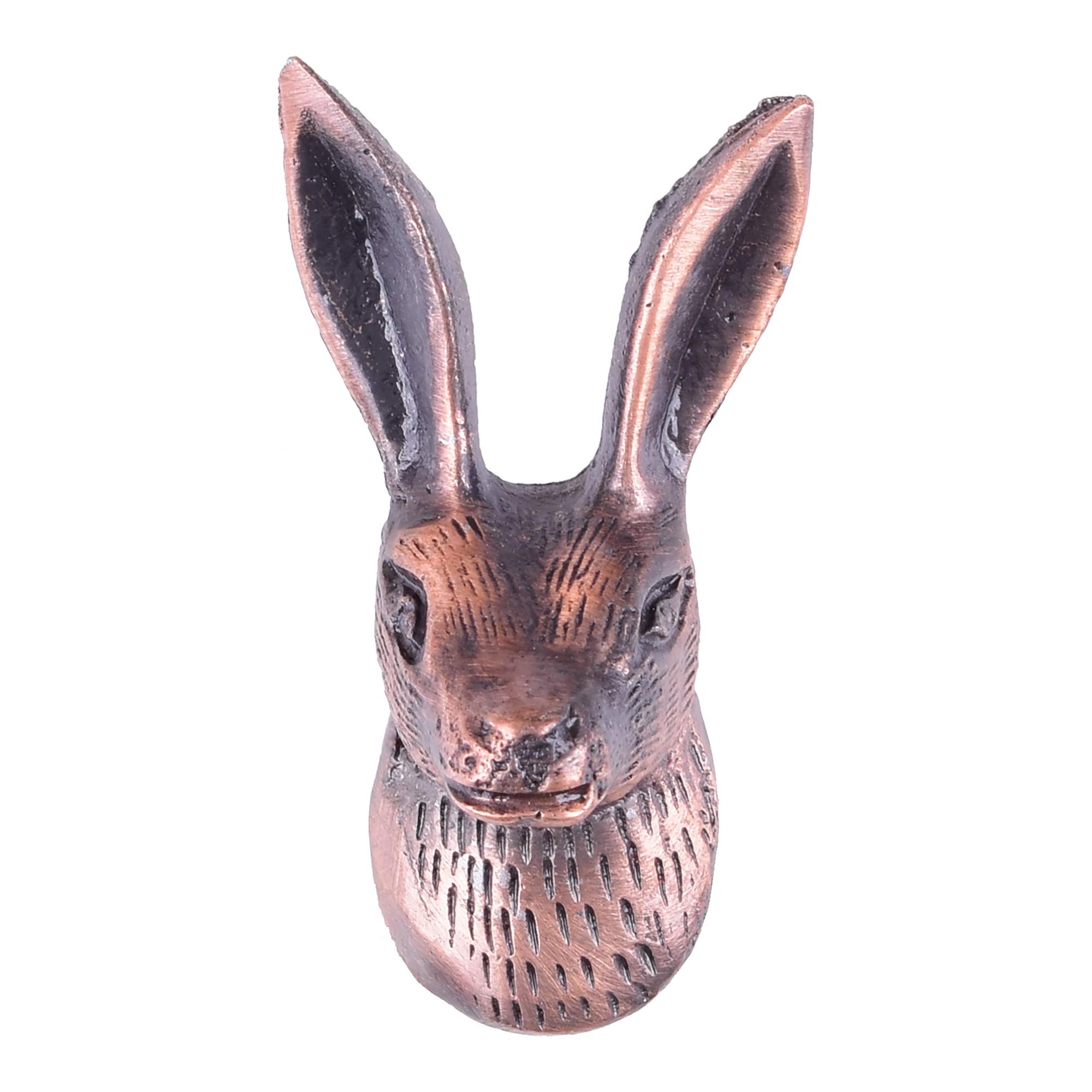 Ethniciti Bronze Hare Head Metal Vintage Knob Pull Handle Drawer Cupboard Cabinet Hare Head Metal Knob