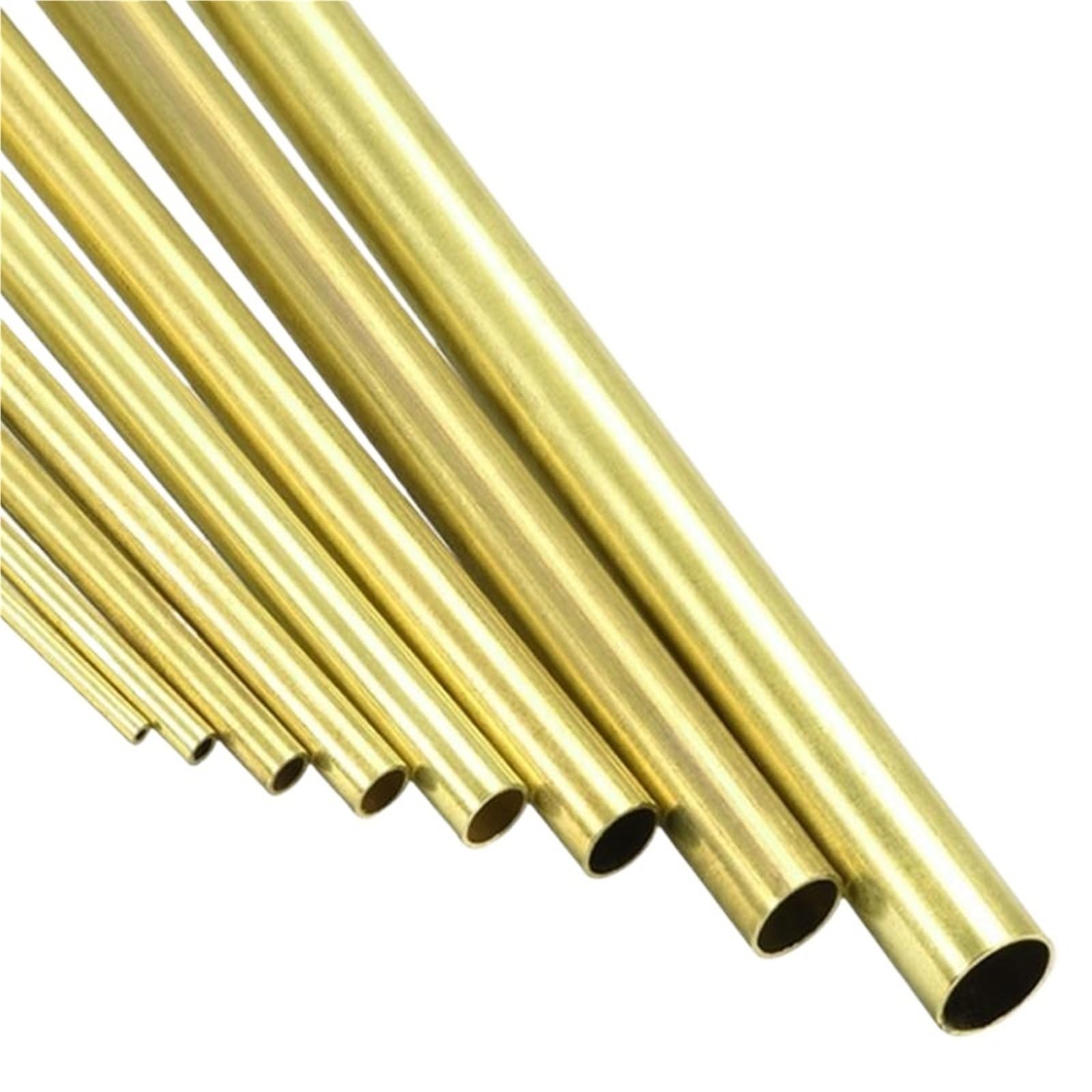 Fvdzrfie 14X12x500mm Round Copper Tube Brass Tube Pipe Round Tubing Outside 2Mm -20Mm Long 500Mm Wall 0.5-2Mm(14X12x500mm)