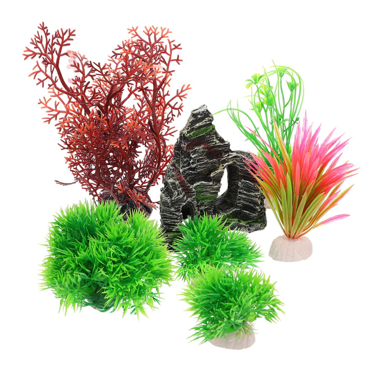 Toddmomy 2sätze Dekorative Aquarium Pflanzen Kombination Teiliges Aus Künstlichen Wasserpflanzen Für Fischbecken Langlebige Und Sichere Dekoration Für Büros Und Zuhause