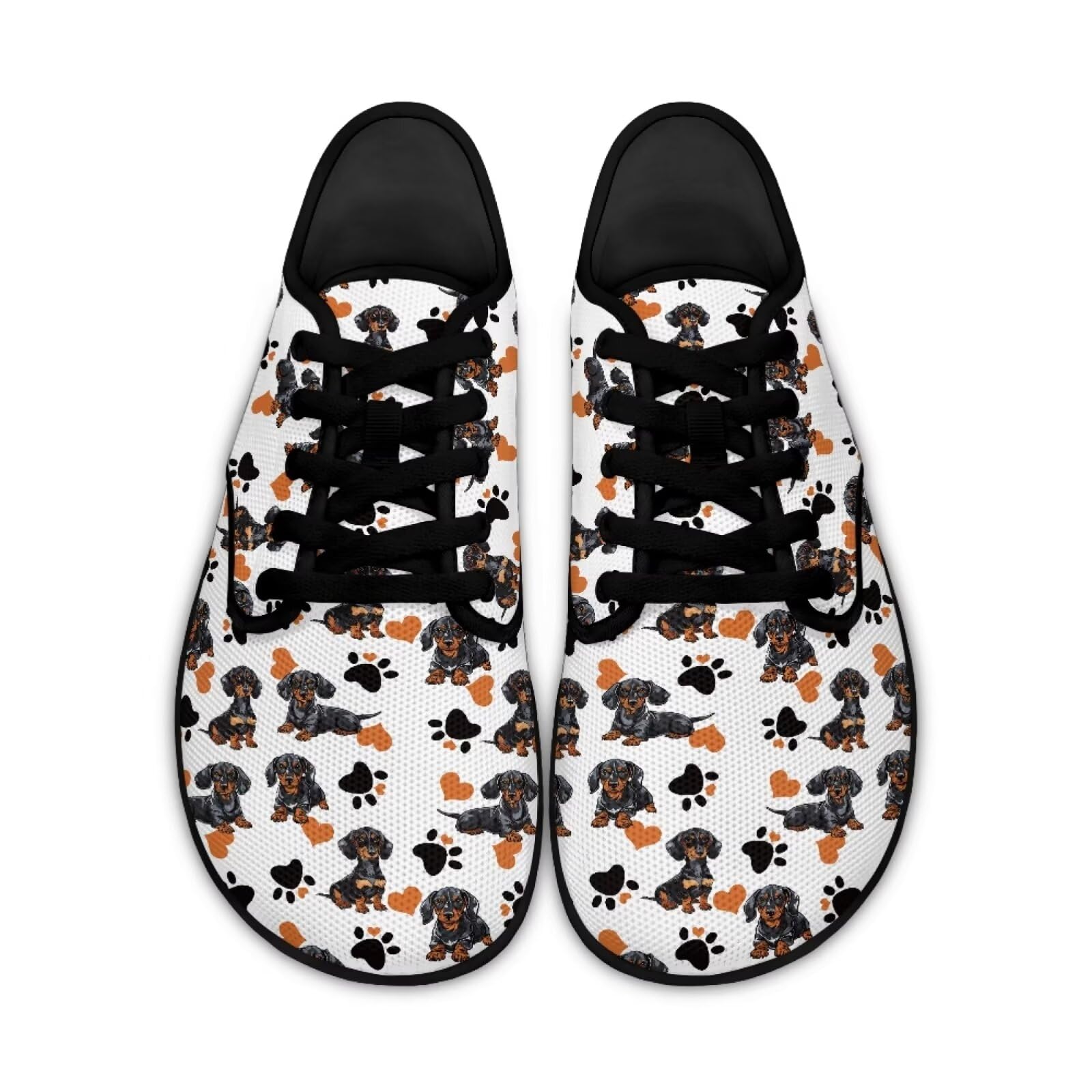 Pointodoor Dachshund Barefoot Shoes for Women Size 11.5 Wide Toe Box Low Top Tennis Shoes Minimalist Comfortable Walking Sneakers Breathable Mesh Cross Training Shoes with Zero Drop Sole