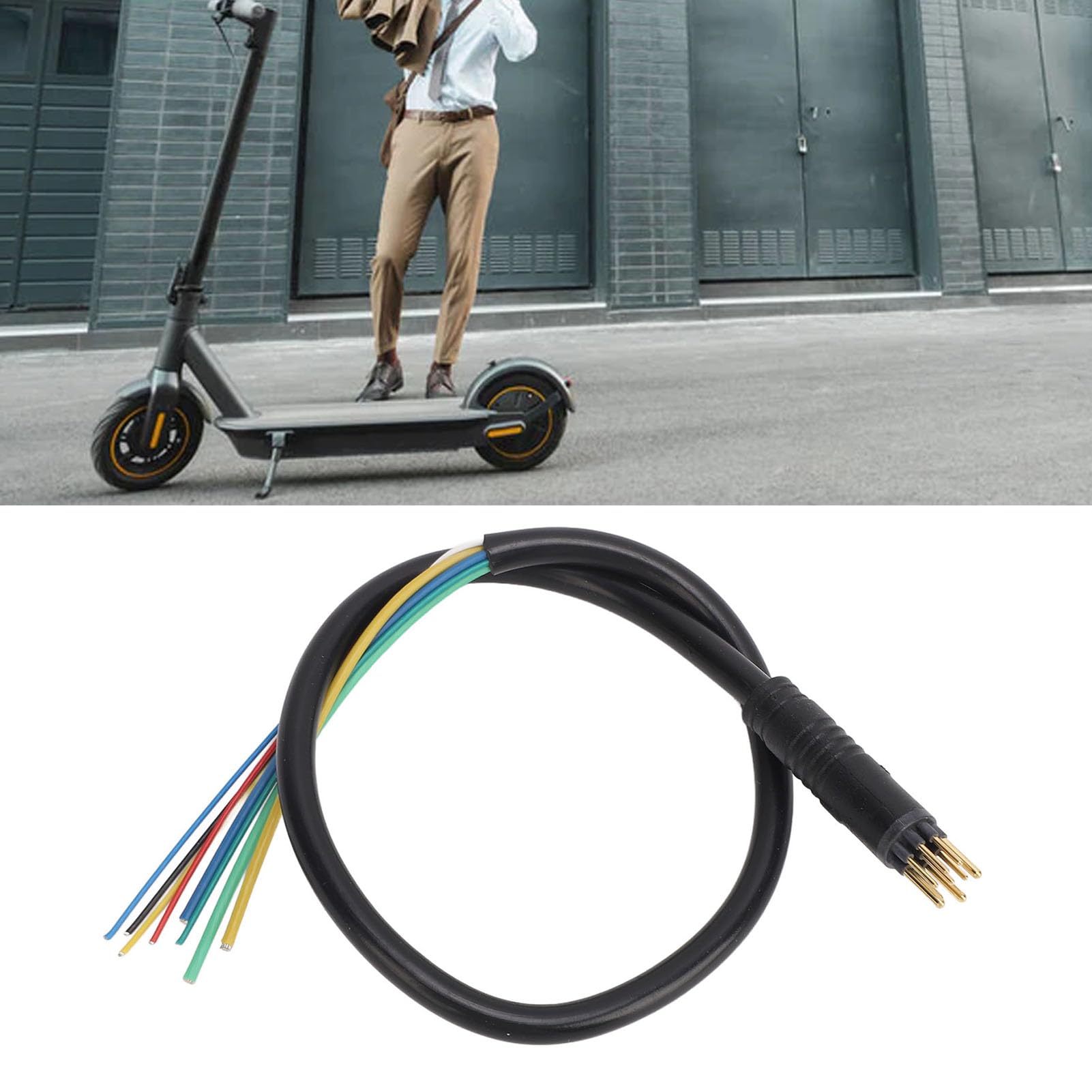 Alomejor 9 Pin Electric Scooter Motor Wire, Electric Waterproof Copper Core High Sensitivity Motor Cable
