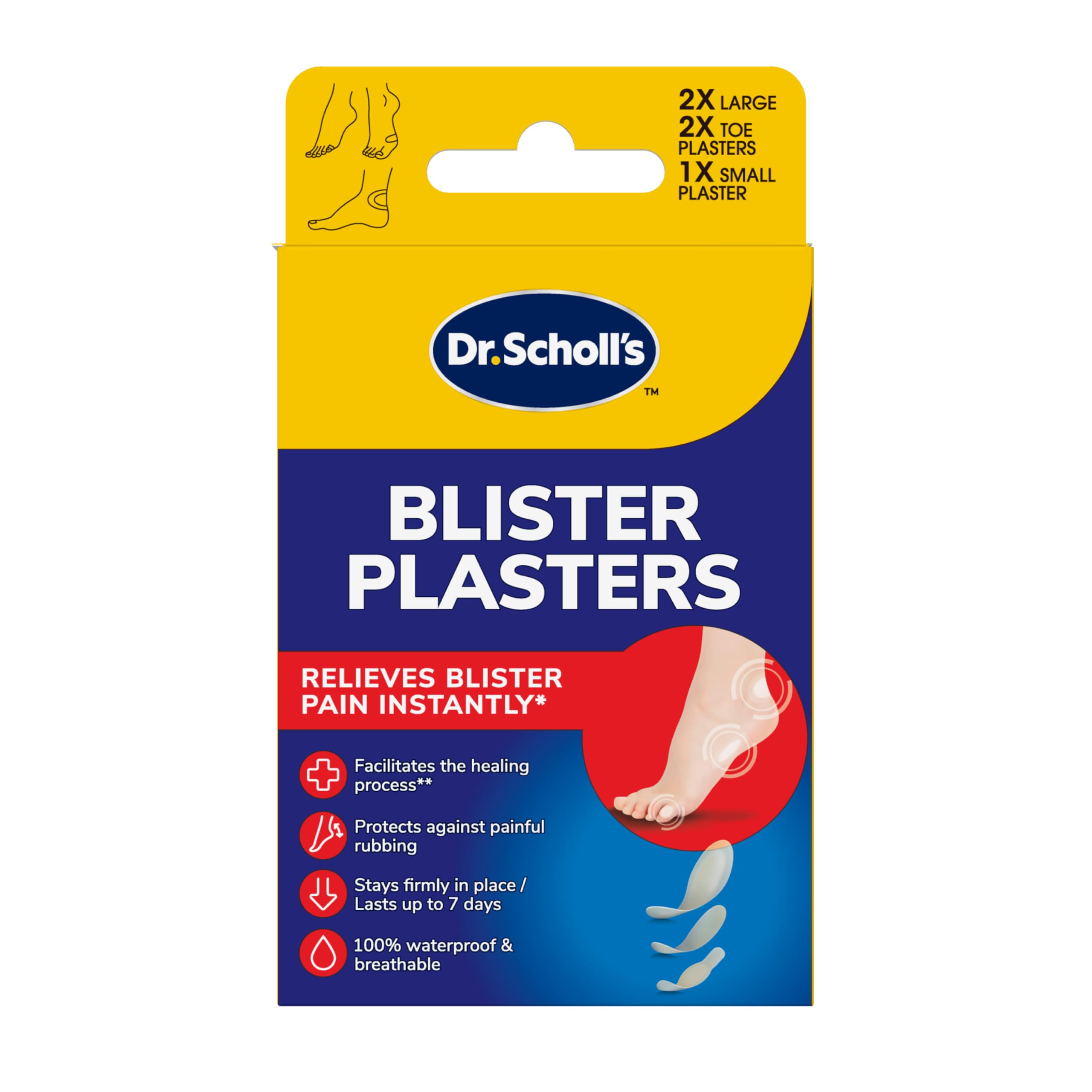 Scholl Blister Plasters Pack of 5 Mixed Lasts Up To 7 Days NEW
