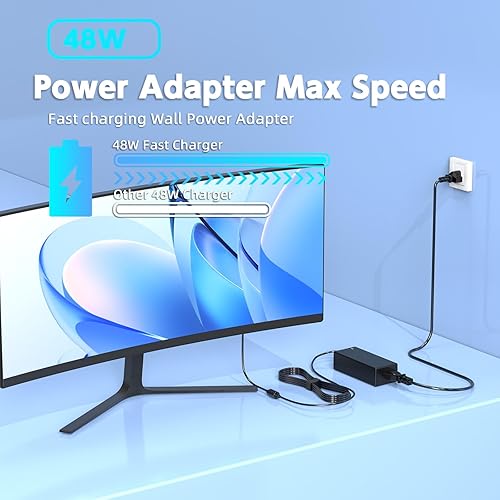 Miniatura 5 de Cargador adaptador de CA de 19 V compatible con LG Electronics de 19 pulgadas, 20 pulgadas, 22 pulgadas, 23 pulgadas, 24 pulgadas, 27 pulgadas, 32