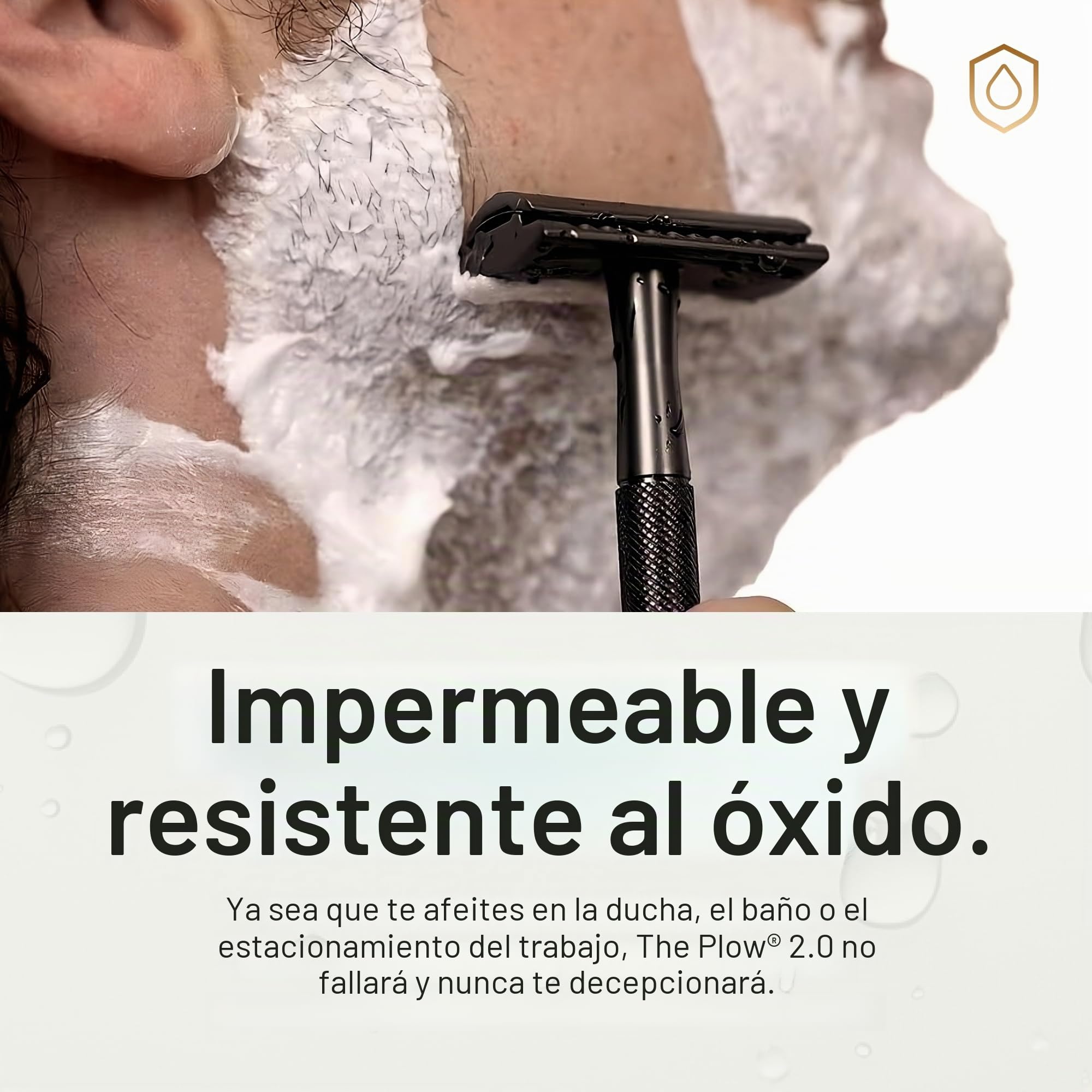 Maquinilla de afeitar de seguridad de MANSCAPED The Plow™ 2.0, cuchilla de afeitar para hombre de doble filo