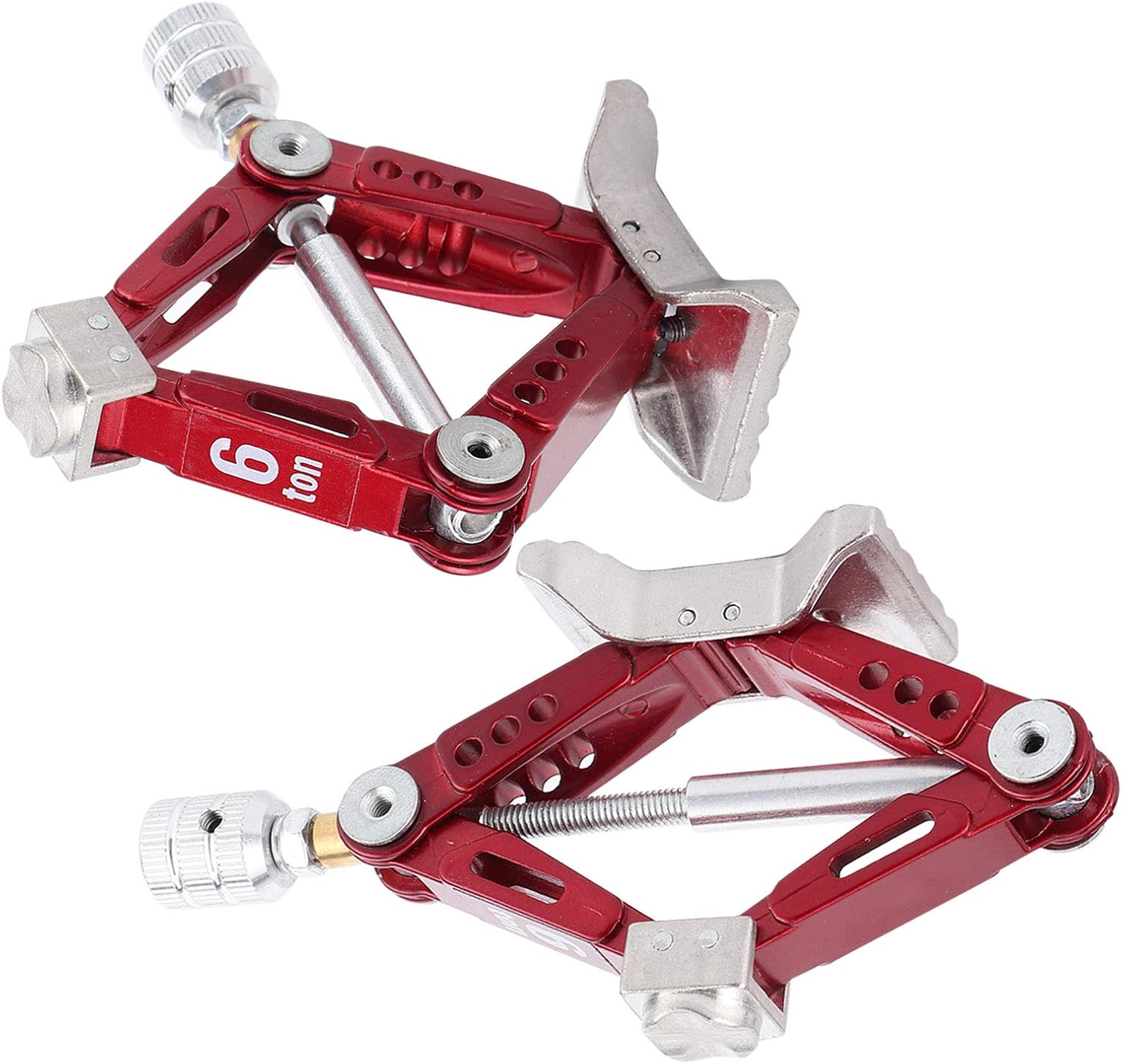2Pcs RC Car Jack Stands Adjustable Height Metal RC Lifting Jack for 1/10 RC Car Model Car Accessories