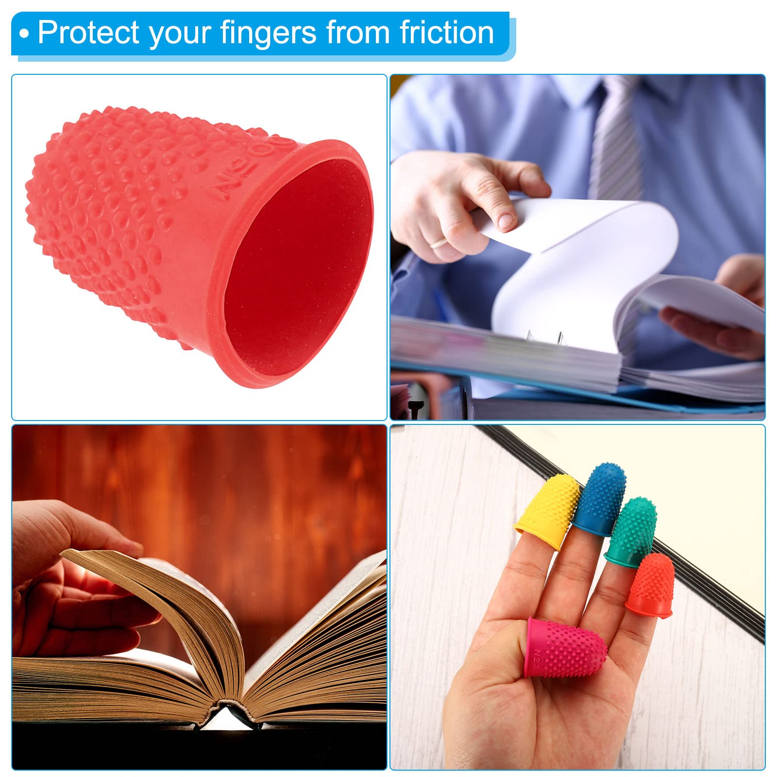25 Stück Silikon Fingerlinge - Wiederverwendbare Fingerschutz-Kappen