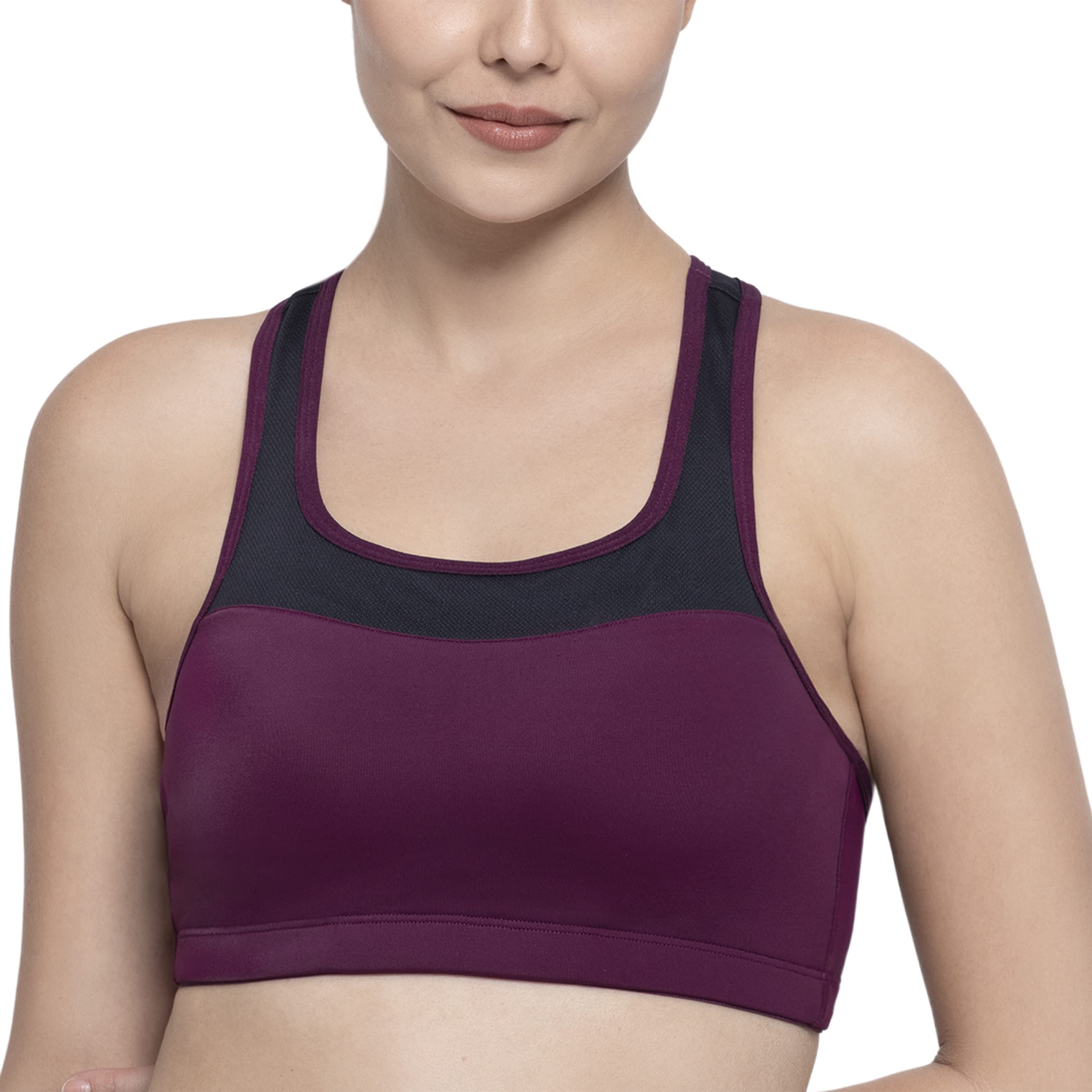 amante Solid Padded Non-Wired Full Coverage High Impact Sports Bra-picture-18