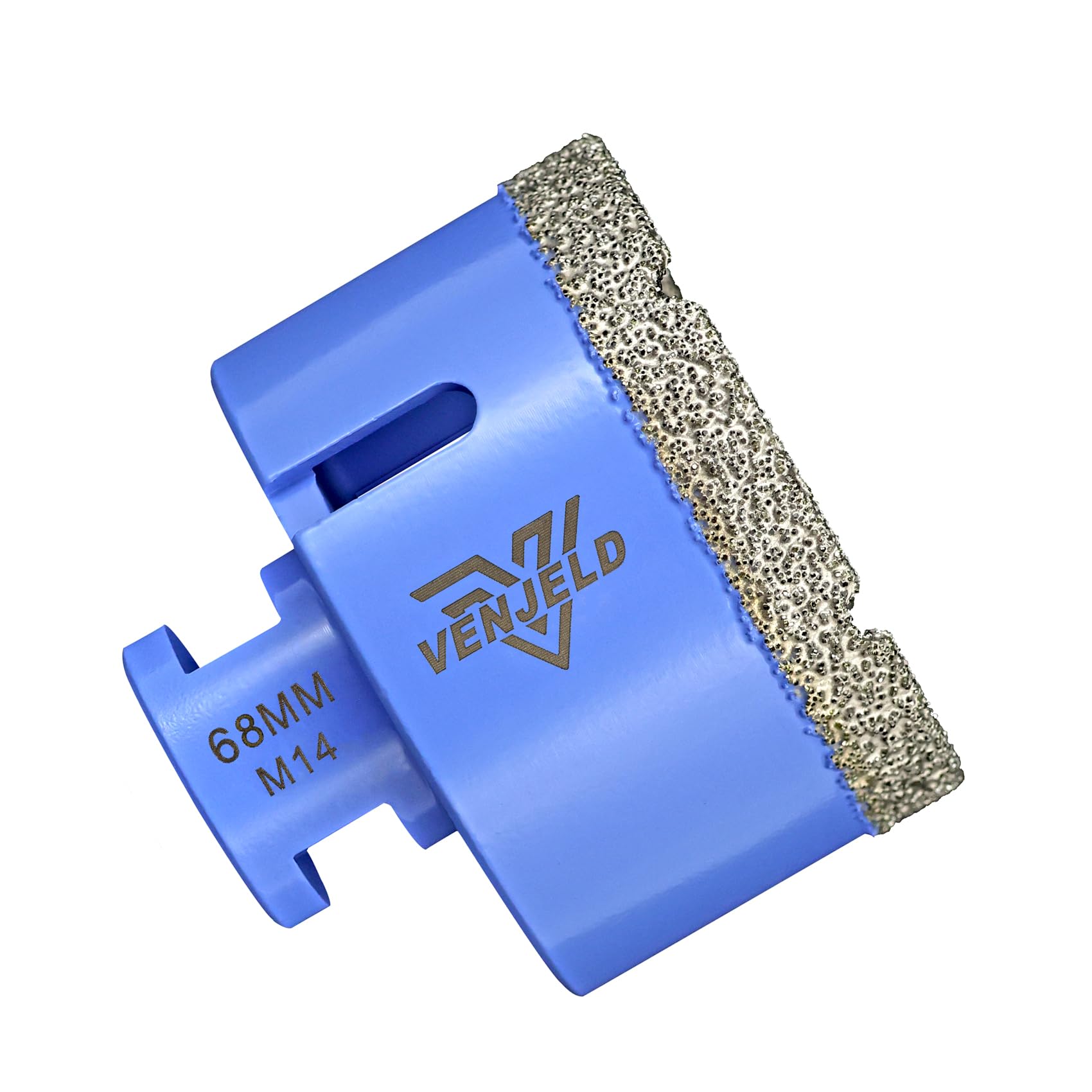 Diamond Tile Drill Bit 68mm Hole Saw with M14 Thread Dry Drilling for Ceramic Porcelain Tile Granite Marble Stone VENJELD