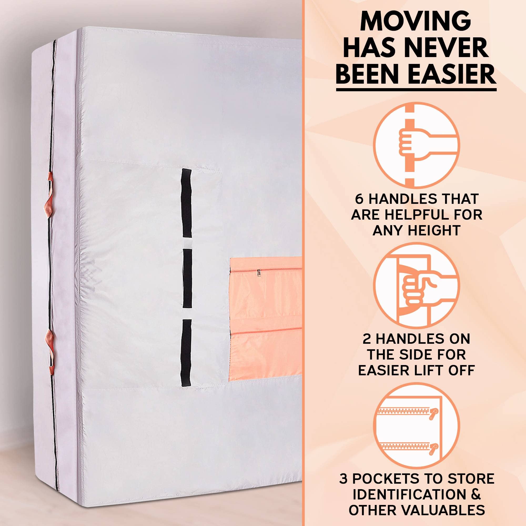 Mattress Bag for Moving â€“ Mattress Cover for Moving and Storage â€“ King Size Mattress Bags for Moving â€“ Moving Bags â€“ Mattress Protector for Moving â€“ Mattress Storage Bag â€“ Mattress Moving Bag (King)