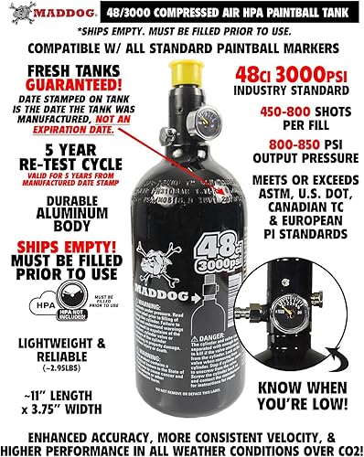 Miniatura 5 de Maddog Dye Rize CZR - Marcador de pistola de paintball completo automático con tanque 483000 HPA, Empire Halo Too Loader, máscara térmica Empire
