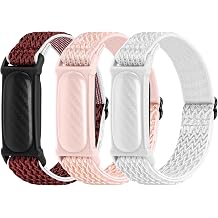 3 Elastic Nylon Bands Compatible with Google Fitbit Air Band, Adjustable Breathable Sport Loop Straps Replacement Wristband for Google Fitbit Air Women Men