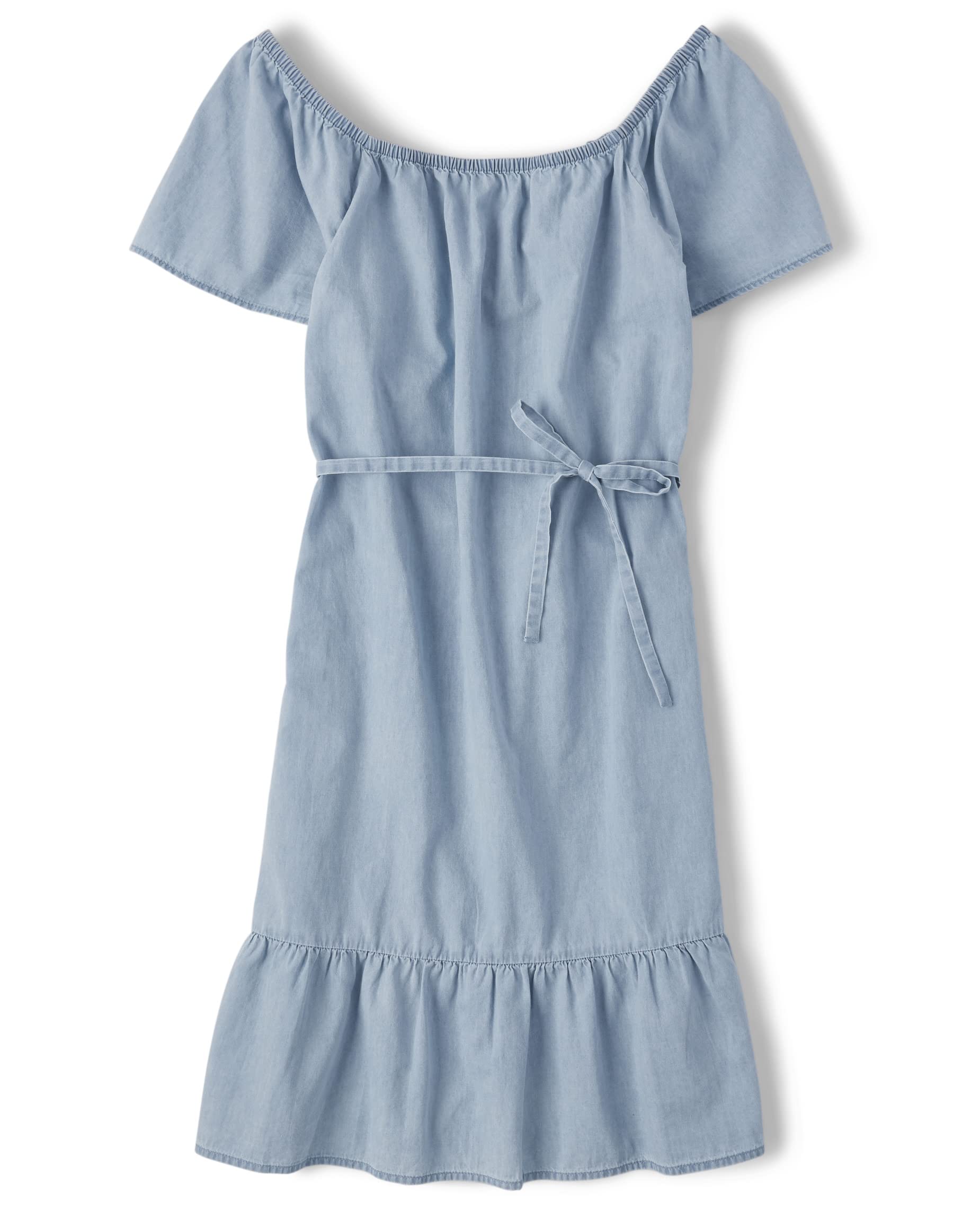 The Children's Place Dziewczęca sukienka rodzinna, pasująca mamusia i ja, na co dzień, Chambray - dla dorosłych, M, Chambray - dorosły, M