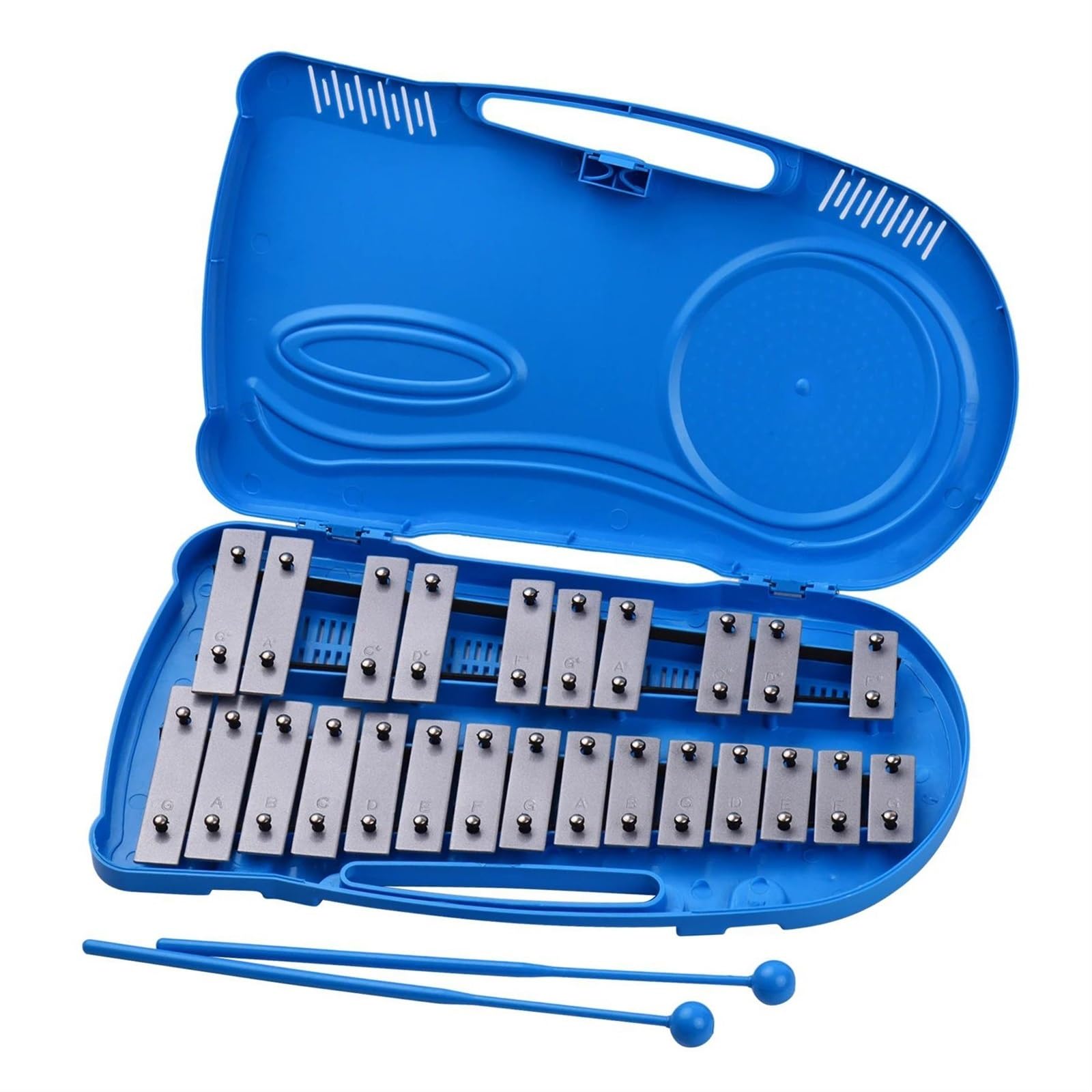 Xilofono Professionale Strumento A Percussione Xilofono Glockenspiel Da 25 Note Con Custodia In Plastica 2 Bacchette