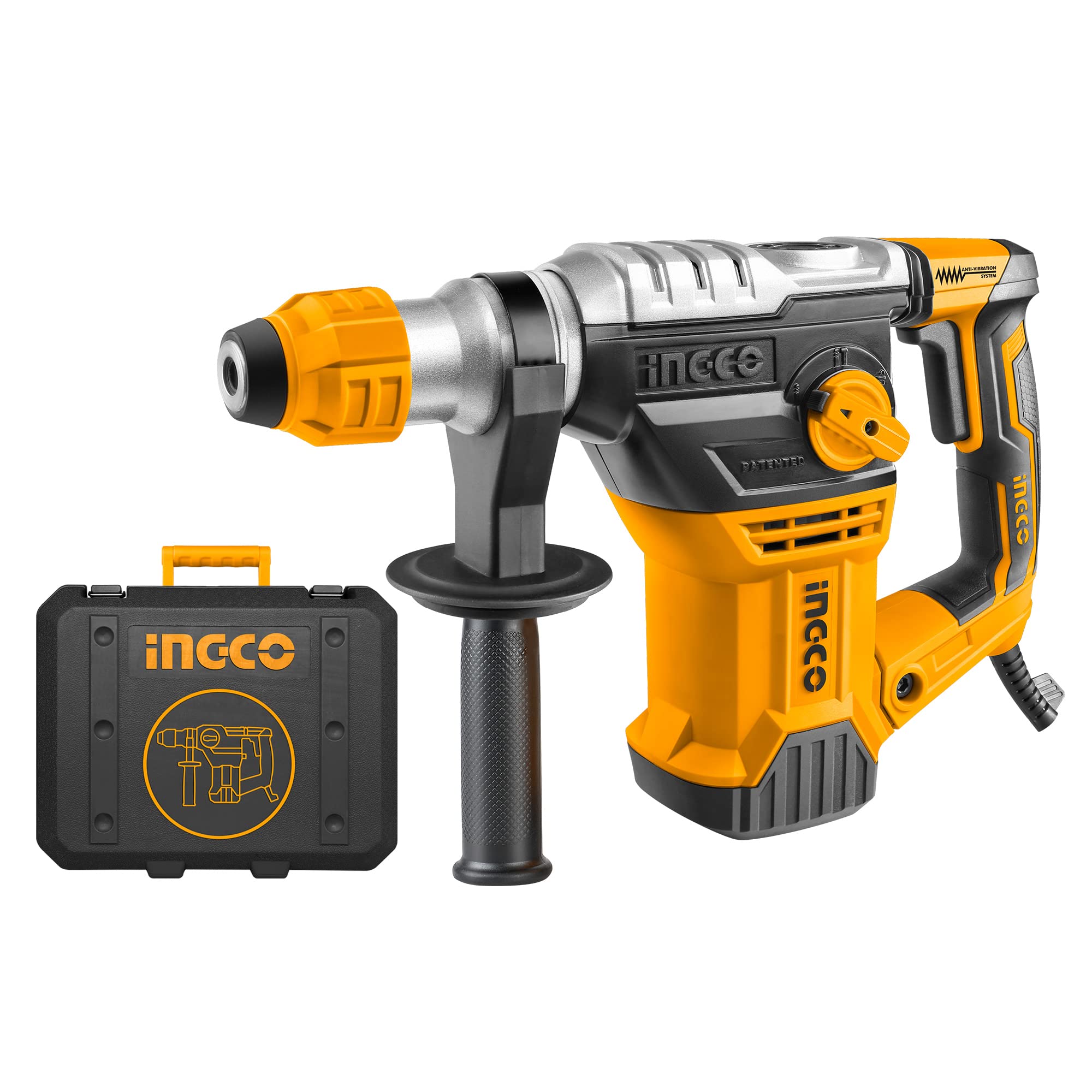 See full amazon price history chart for INGCO Rotary Hammer, One Button with 4 Functions, SDS-Plus Heavy Duty Drill, 1500 W | 4400bpm | 5.5J with Vibration Control and Safety Clutch Including 3 drills and 2 chisels, Yellow & Black INGCO Rotary Hammer, One Button with 4 Functions, SDS-Plus Heavy Duty Drill, 1500 W | 4400bpm | 5.5J with Vibration Control and Safety Clutch Including 3 drills and 2 chisels, Yellow & Black (B09XXTP1MH) Amazon Price History, Amazon Price Tracker