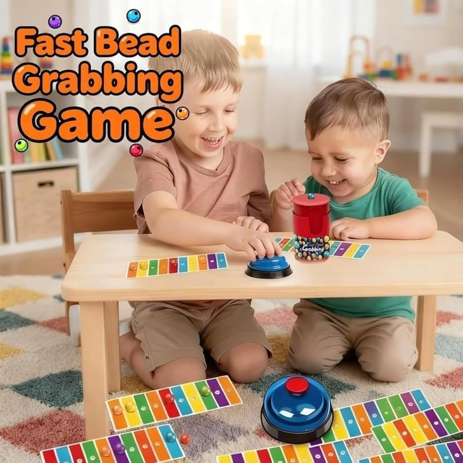 Générique Fast Bead Grabbing Game - Ensemble de Bingo des Couleurs, Aiguisez Vos réflexes et la Coordination œil-Main, pour Les fêtes de Groupe et en Famille
