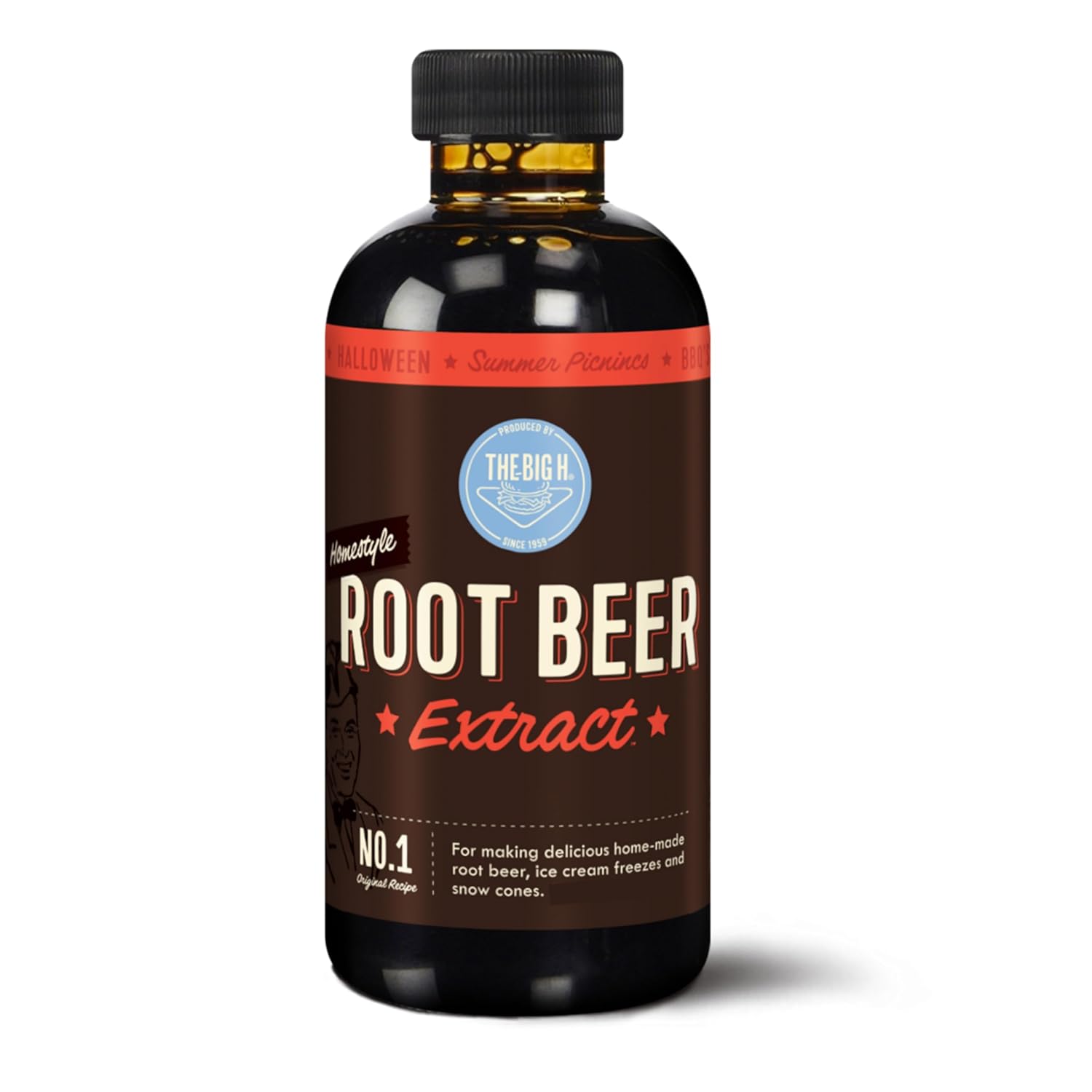 Hires Big H Root Beer Extract, Root Beer Soda and Dessert Syrup, 4 Fl Oz (Pack of 6)