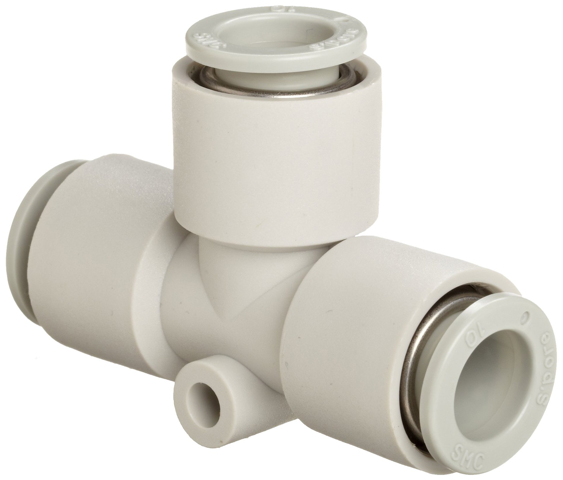 SMC KQ2T04-00Ａ40個 SMC KQ2T04-00A PBT Push-to-Connect Tube Fitting, Union Tee, 4 mm
