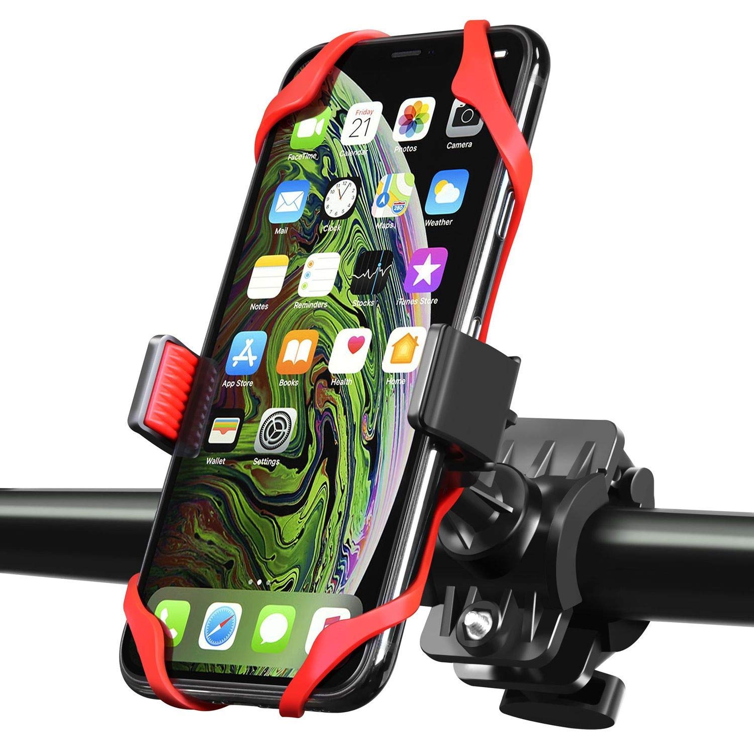 Universal Premium Bike Phone Mount for Motorcycle - Bike Handlebars, Adjustable, Fits iPhone 11, X, XR, 8 | 8 Plus, 7 | 7 Plus, 6s Plus | Galaxy, S10, S9, S8, Holds Phones Up to 3.5" Wide-picture-36