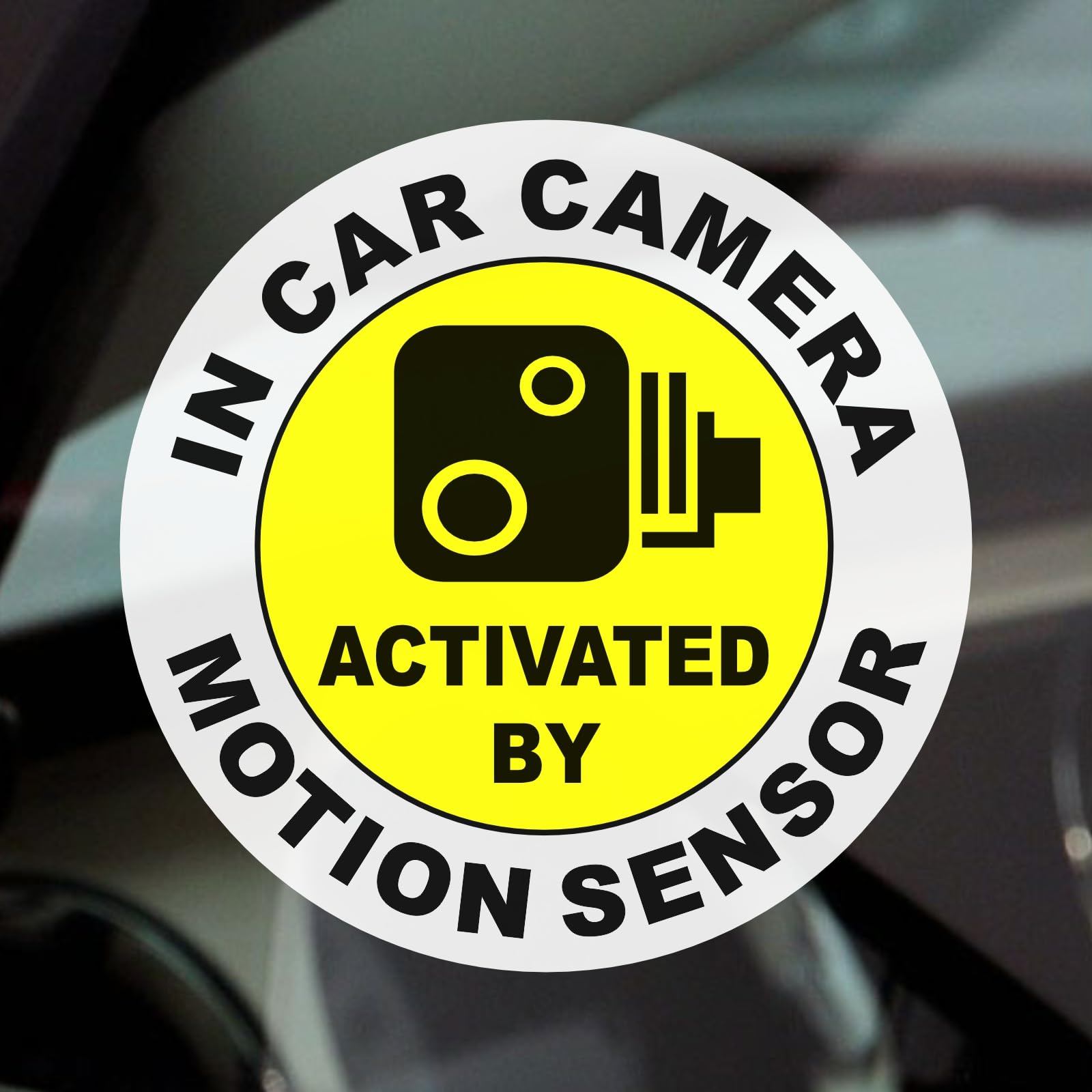 Platinum Place Inside Window To Face Outwards *Not For Tinted Windows* 1 X C36 Sticker In Car Camera Recording Activated By Motion Sensor Window Cctv Security Signs Round Warning Dash Cam Taxi Notice 100Mm (Inside Window To Face Outwards *Not For Tinted Windows*)