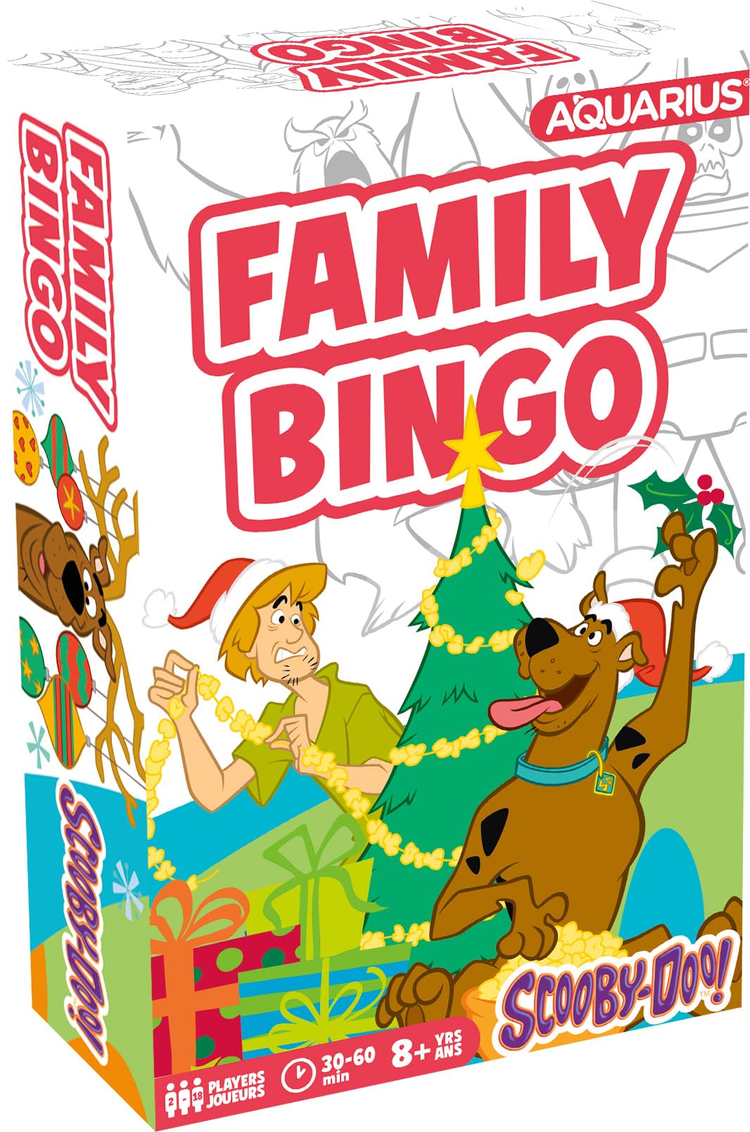 Aquarius Scooby-DOO! Christmas Family Bingo - Lustiges Familienparty-Spiel für Kinder, Jugendliche & Erwachsene - unterhaltsames Spieleabendgeschenk - Offiziell Lizenziertes Scooby DOO Merchandise