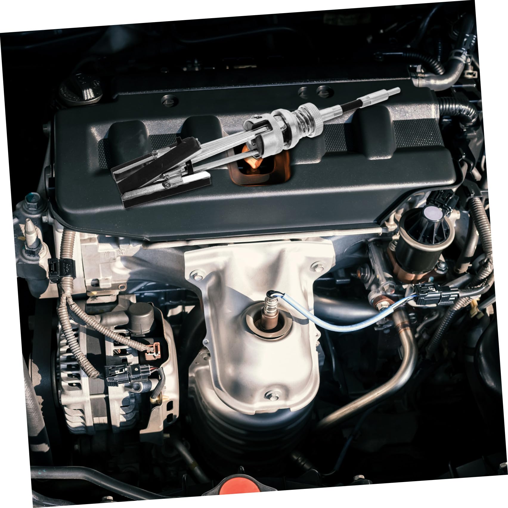 Kichvoe Strumento per Levigatrice Pneumatica a Tre Ganasce in Acciaio Argento Albero Flessibile per Motori Industriali e Autobus, Codice Ht51a01-03