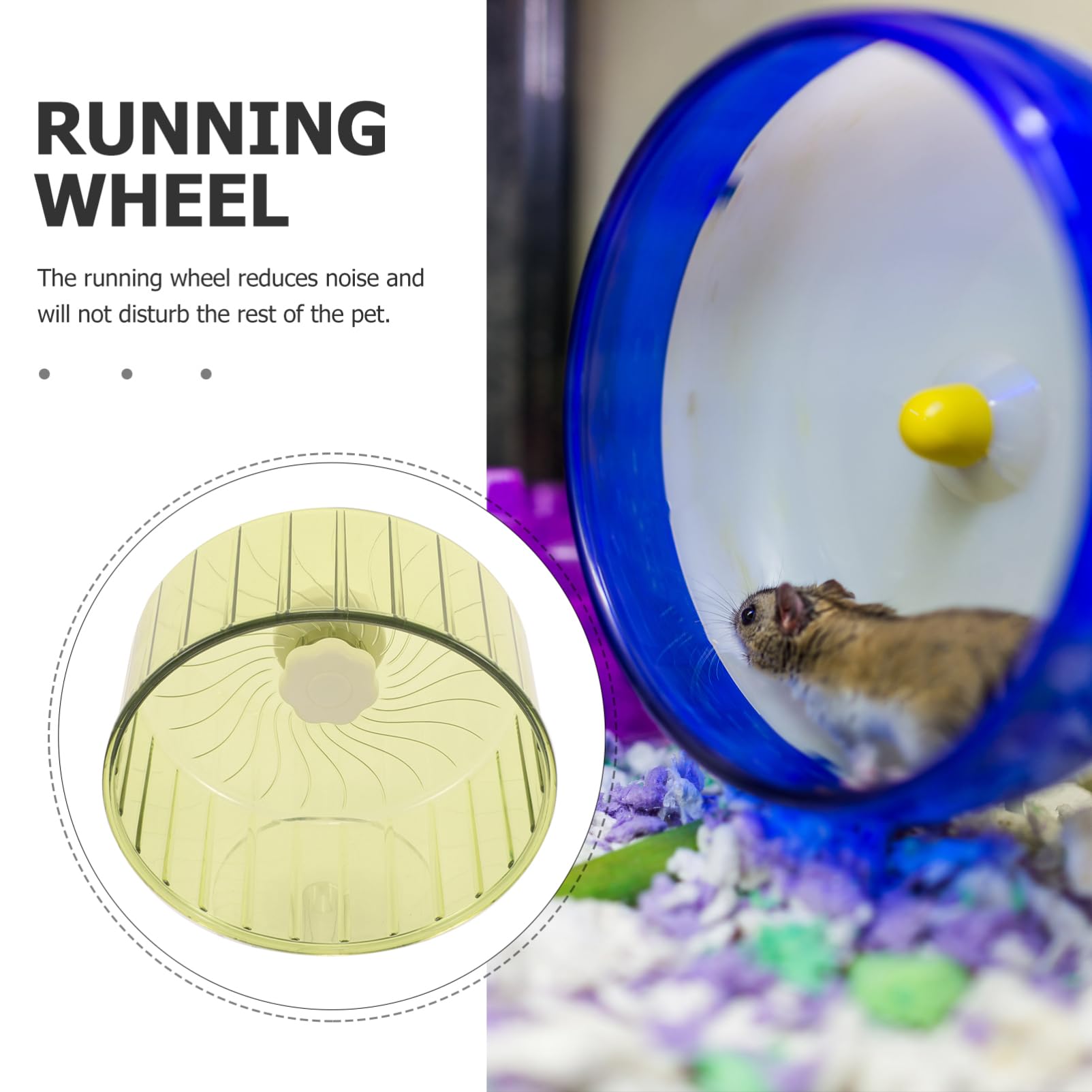 BESPORTBLE 4piezas Rueda De Ejercicio Silenciosa para Hámster Juguete De Correr De Plástico para Pequeñas Mascotas como Ardillas y Erizos Diseño Resistente y Duradero para Decoración De