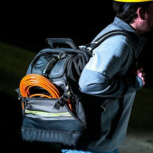 Miniatura 19 de Bucket Boss Paquete de herramientas de alta visibilidad Pro Tech con empuñaduras de mango StayPut, parte inferior de goma moldeada impermeable,