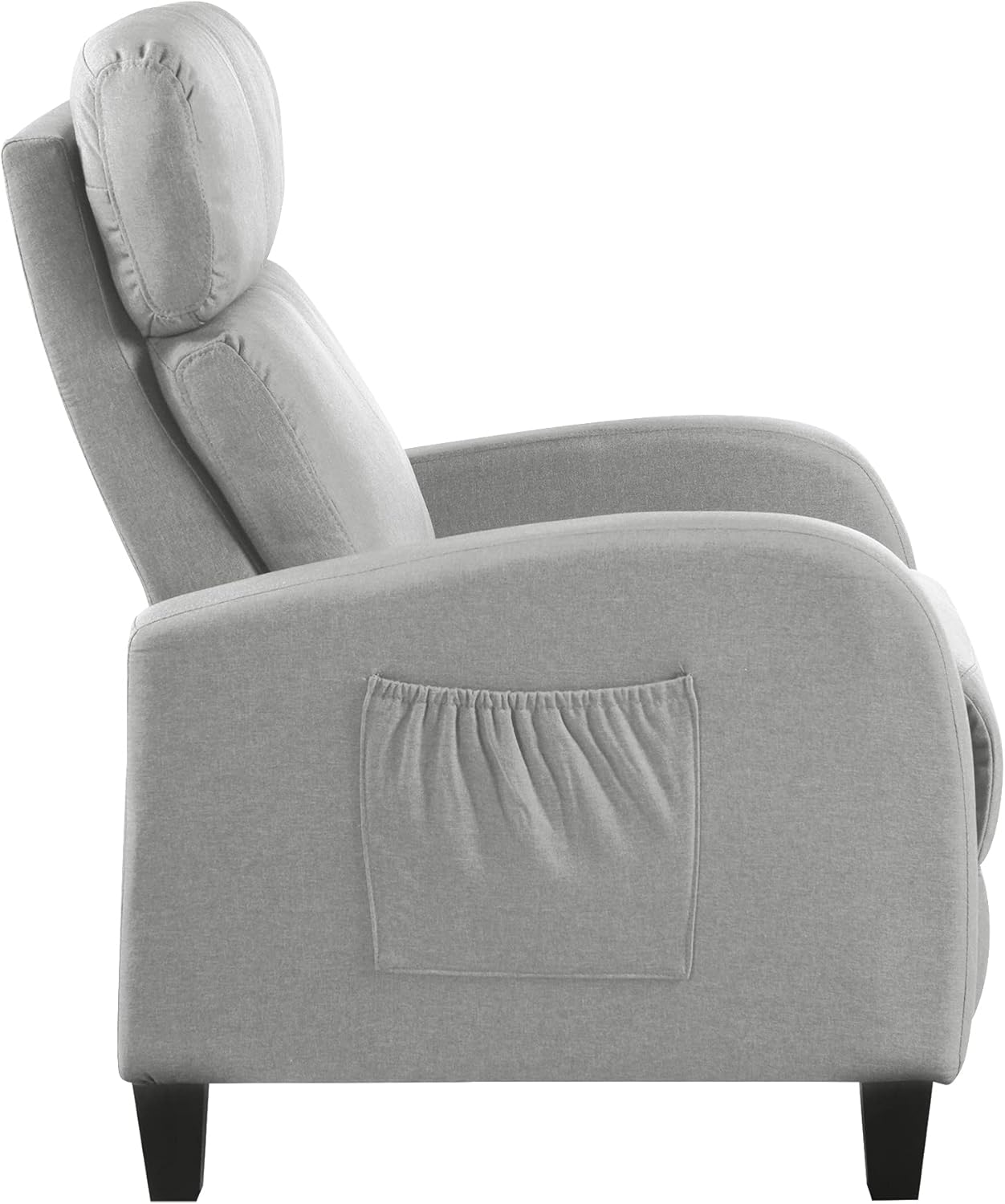 Casa Andrea Milano Living Room Slim Manual Recliner Chair, Ash : Home & Kitchen