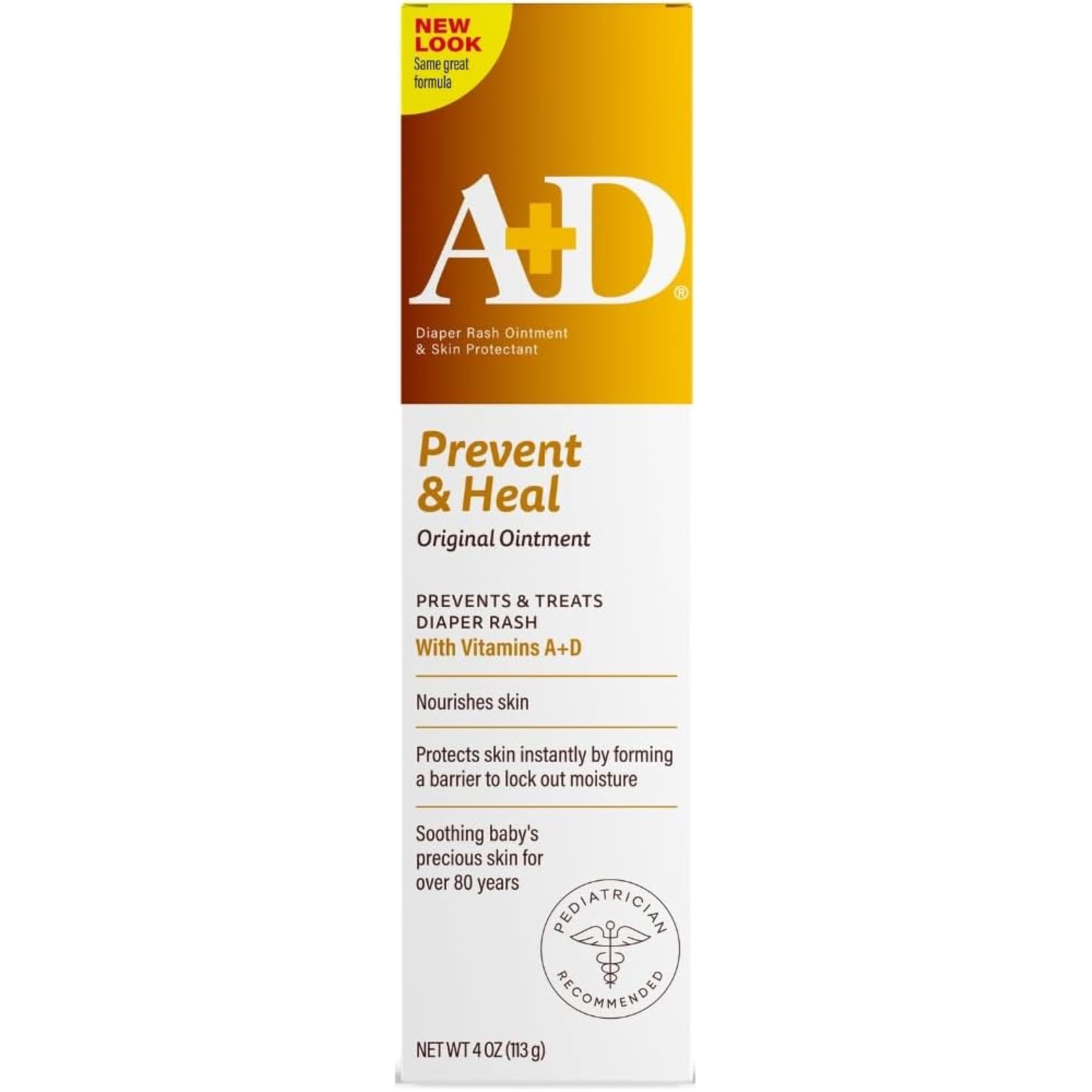 A+D Original Diaper Rash Ointment and Skin Protectant, 4 oz (113 g)