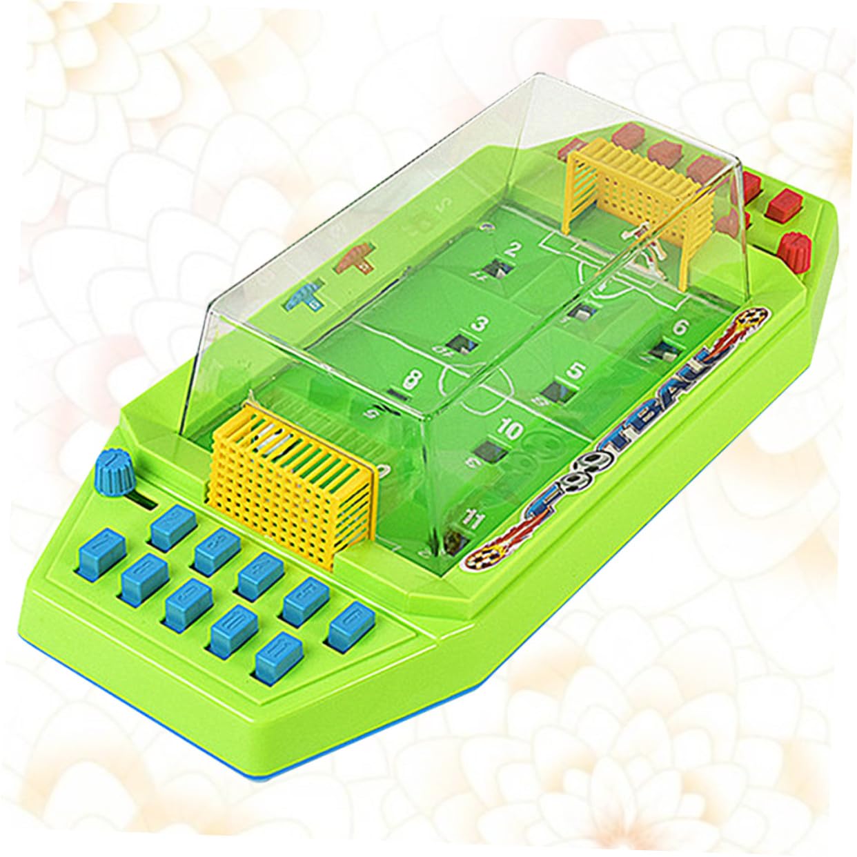 Gioco da Calcio da Tavolo Mini in Abs Verde per Ragazzo Ragazza | Doppio Duello, Formato Compatto, Facile da Usare, per Compleanno e Children Day's