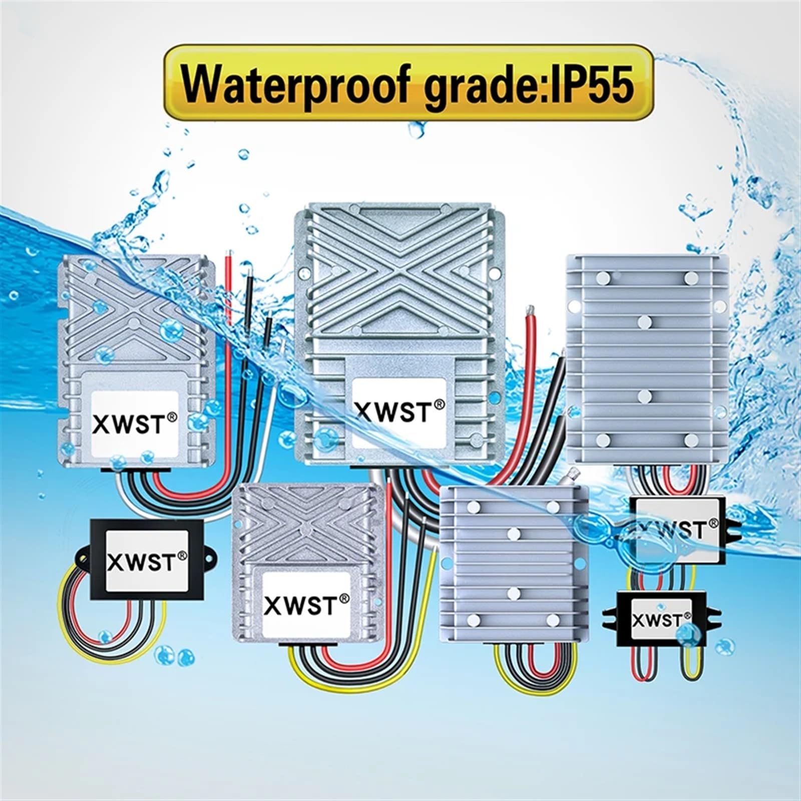 Konwerter konwertera DC DC 60V do 12V Step Down Regulator napięcia 1-65 A Modułowy transformator falownika(65A 124Silver)