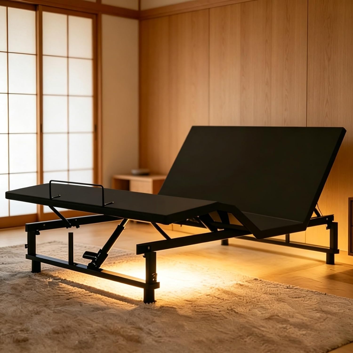 Electric Adjustable Bed Base, Frame with Wireless Remote, Zero Gravity Position, Under Night Light, Quiet Motor, Fits All Mattress Types, for Bedroom, Guest Room, and Home Relaxation