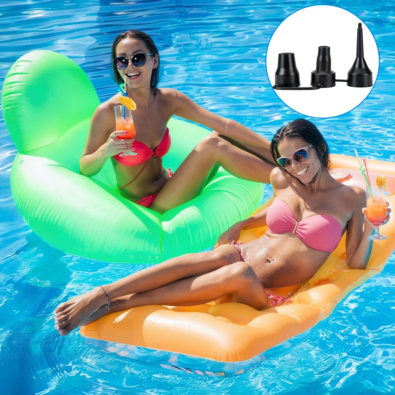 Adattatore per Pompa SUP, Convertitore Pompa Aria, Adattatore per Kayak, Adattatore SUP Compressore con 3 Ugelli Valvola Aria per Barca, Kayak, Canoa, Paddle Board