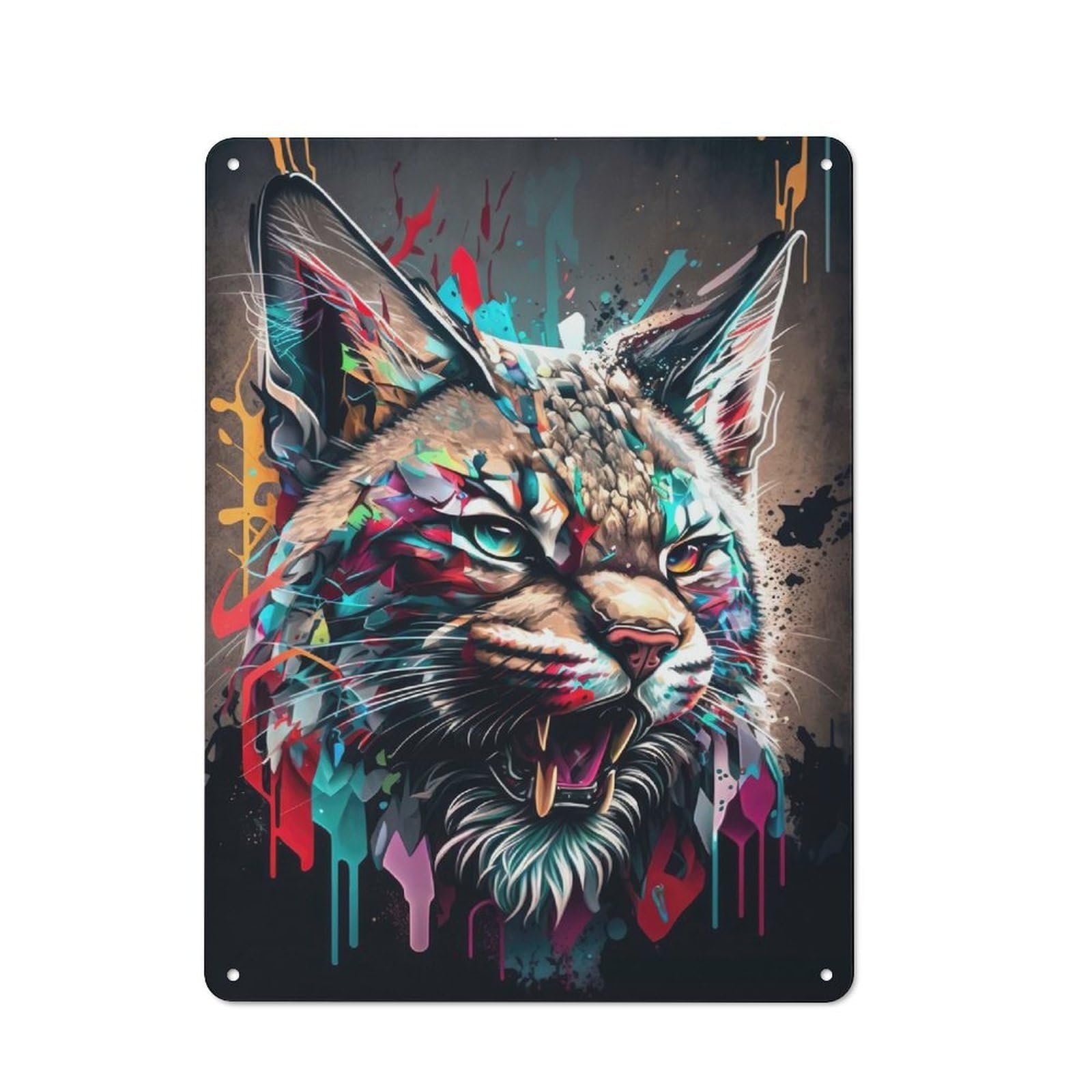 Junmoney Lynx Panorama Set Right 2 Retro-Style Metal Plaque 40X30cm For Garage Or Workshop, For Garage, Workshop And Man Cave Decoration