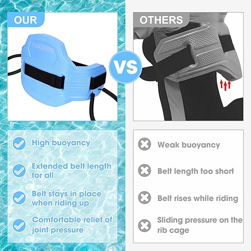 Miniatura 3 de Cinturón flotante para natación, aeróbicos acuáticos con correas de fijación, cinturón de flotación para piscina, fitness y terapia de entrenamiento