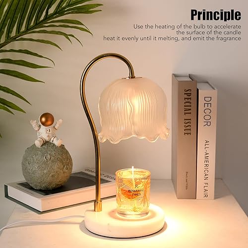 Miniatura 6 de Pilipane Calentador eléctrico de velas lámpara calentadora de velas con 2 bombillas calentador de velas regulable portavelas aromáticos para